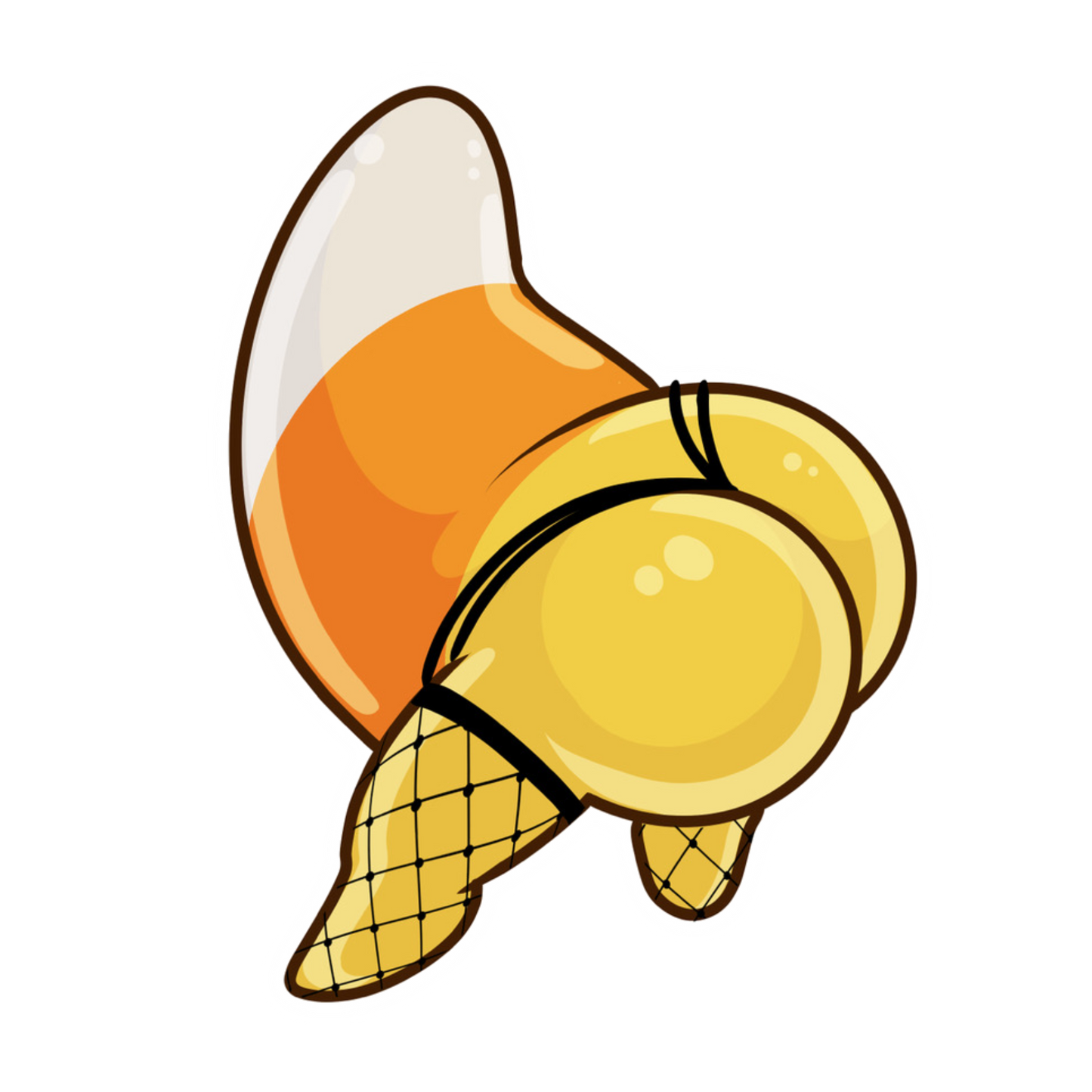 Big Booty Candy Corn Sticker