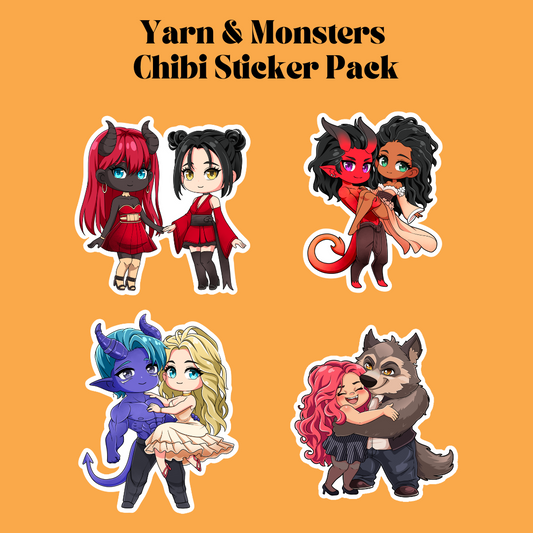 Yarn & Monster Chibi Sticker Pack